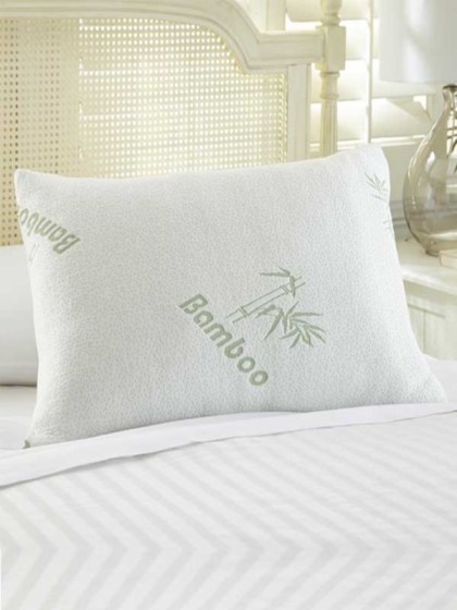 Μαξιλάρι Ύπνου Bamboo Visco Memory Foam Γαρύφαλλο | Γαρύφαλλο - Λευκά Είδη